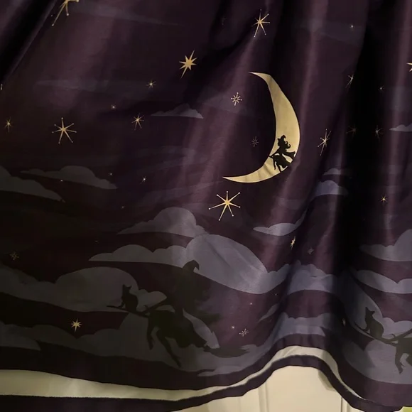 Lindy Bop Halloween Witch Print Vintage Style Swing Dress size UK 16/US 12 - Picture 5 of 9